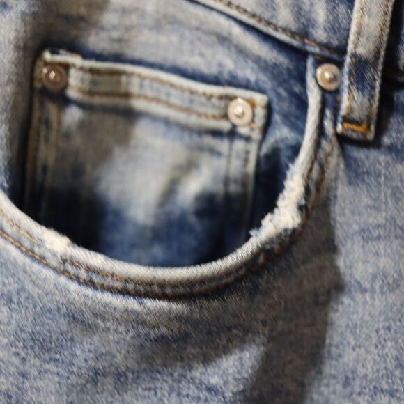 H&M Blue Skinny Distressed Jeans Y2K Super SKINNY 29 - Picture 4 of 12